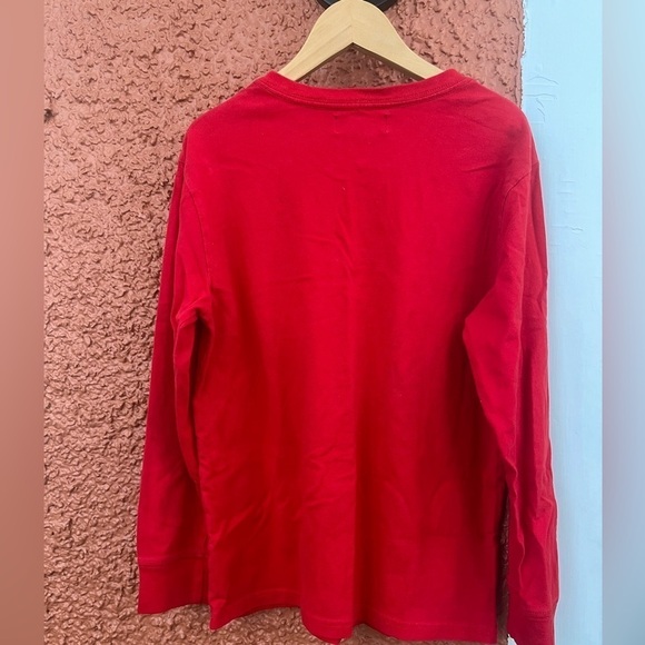 Polo by Ralph Lauren Long Sleeve Shirt Youth Medium Red V Neck Size 10-12 - Picture 2 of 5